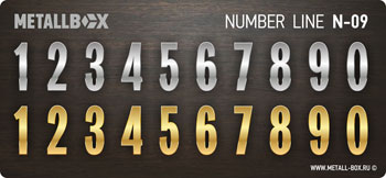 Цифры на дверь, METALLBOX NUMBER Line - 009, цифры купить, дверные цифры и номерки, отдельные цифры из металла, изготовление цифр дверь, купить цифры из металла
