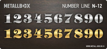 Цифры на дверь, METALLBOX NUMBER Line - 012, цифры купить, дверные цифры и номерки, отдельные цифры из металла, изготовление цифр дверь, купить цифры из металла