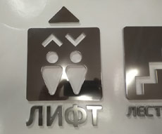 Этажные цифры и символы нержавейка